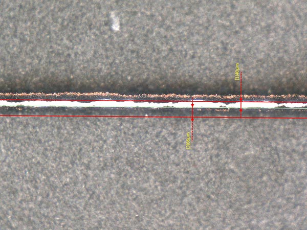 Laserschnitt an Elektrodenfolien - Vorher Laserschnitt an Elektrodenfolien - Vorher
