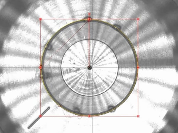 Alignment of the laser processing on the work- piece detected by camera